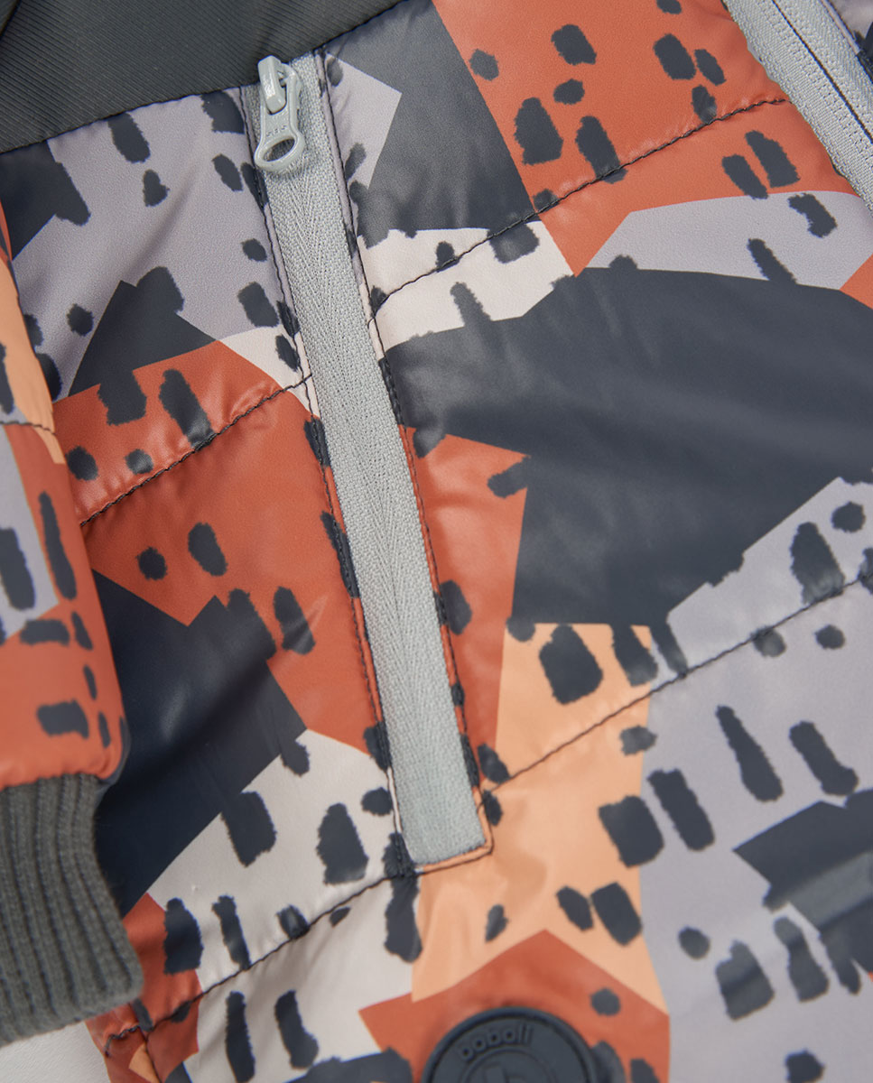 Parka Reversível Infantil com Capuz e Manga Comprida Laranja-8