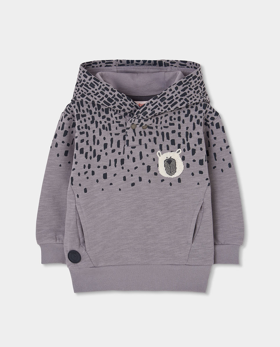 Imagem 0 de Sweatshirt de Felpa Infantil de Algodão com Capuz