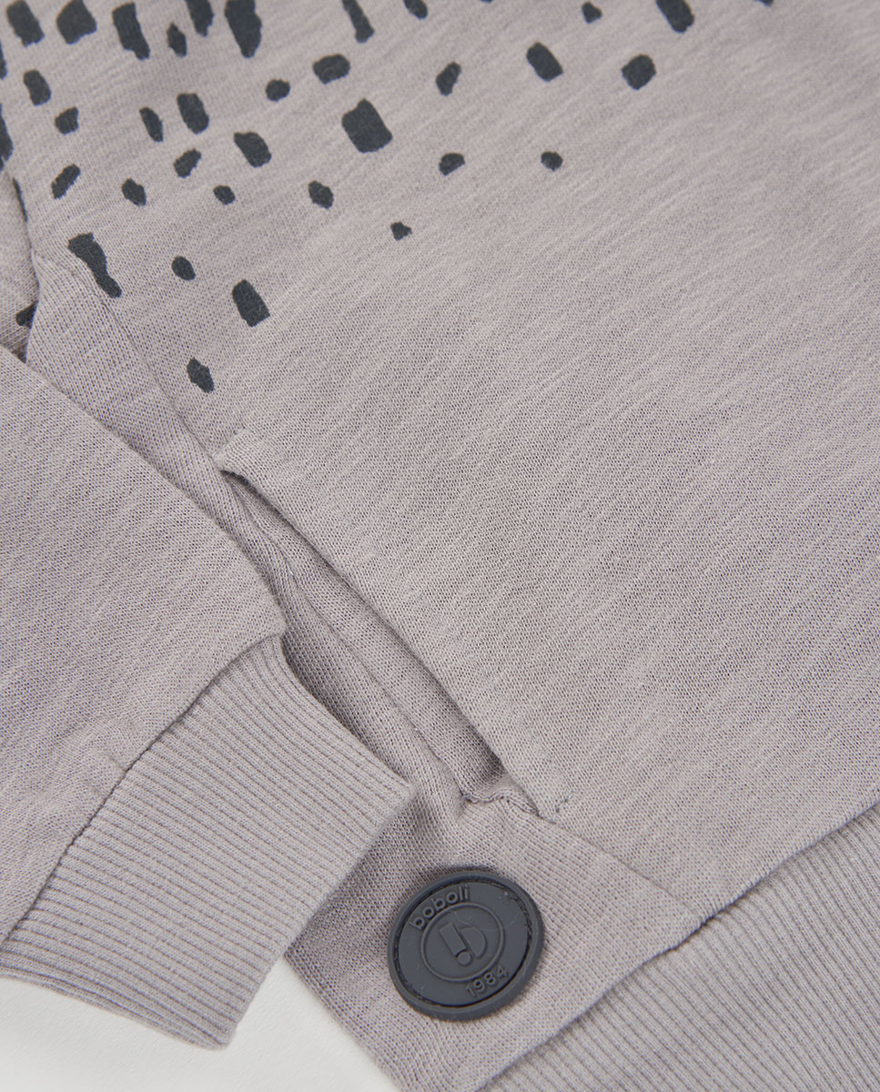 Sweatshirt de Felpa Infantil de Algodão com Capuz Preto-4