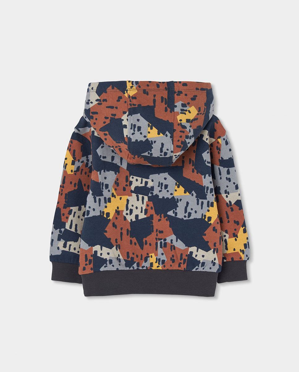 Sweatshirt de Felpa de Algodão Infantil com Capuz Multicolor-2