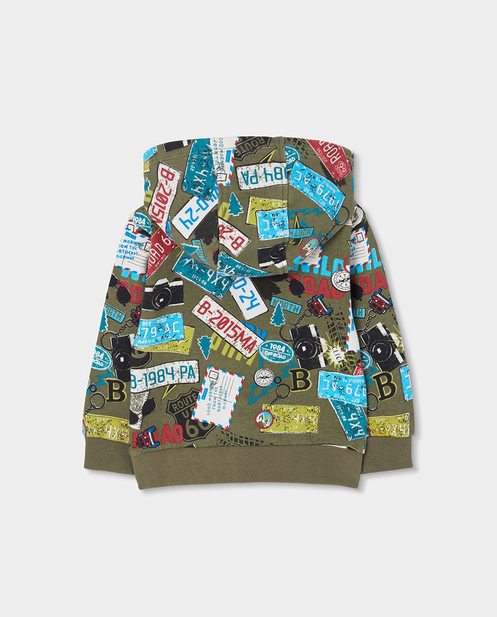 Casaco Denim Infantil com Gola Tipo Camisa e Fecho Zip Multicolor-2