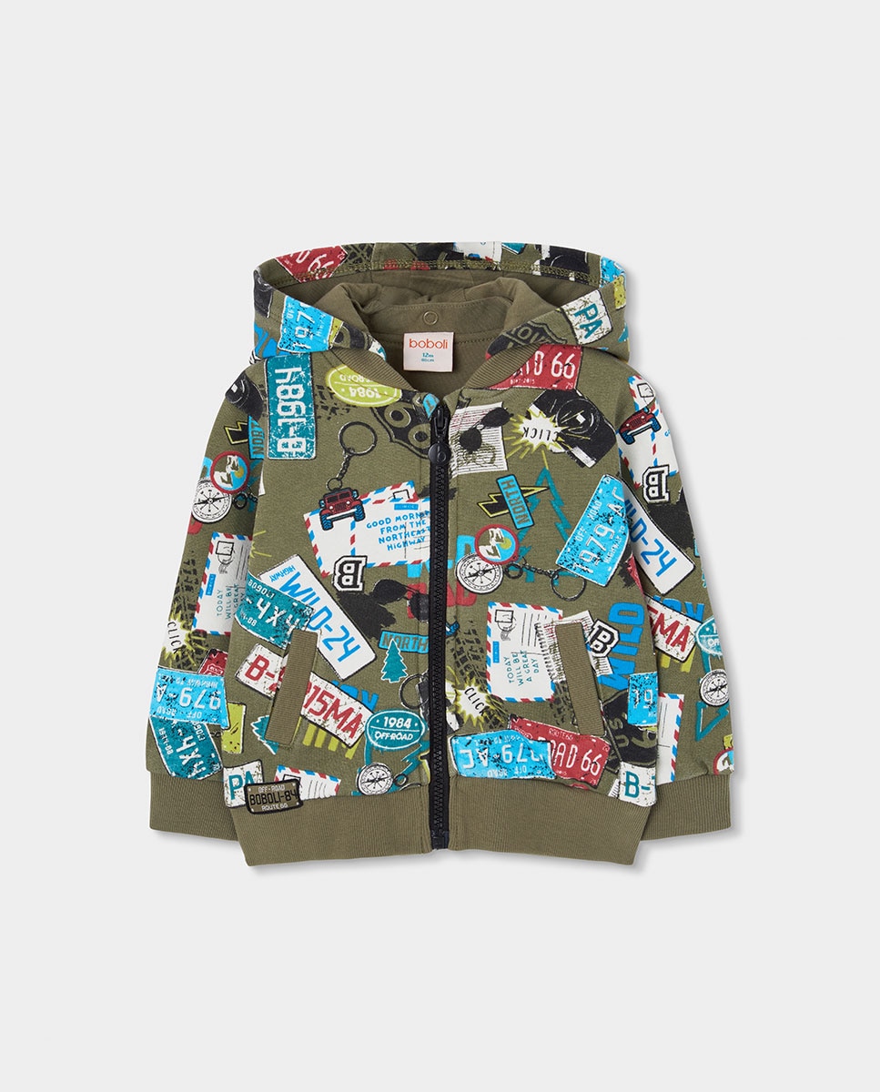 Imagem 0 de Casaco Denim Infantil com Gola Tipo Camisa e Fecho Zip