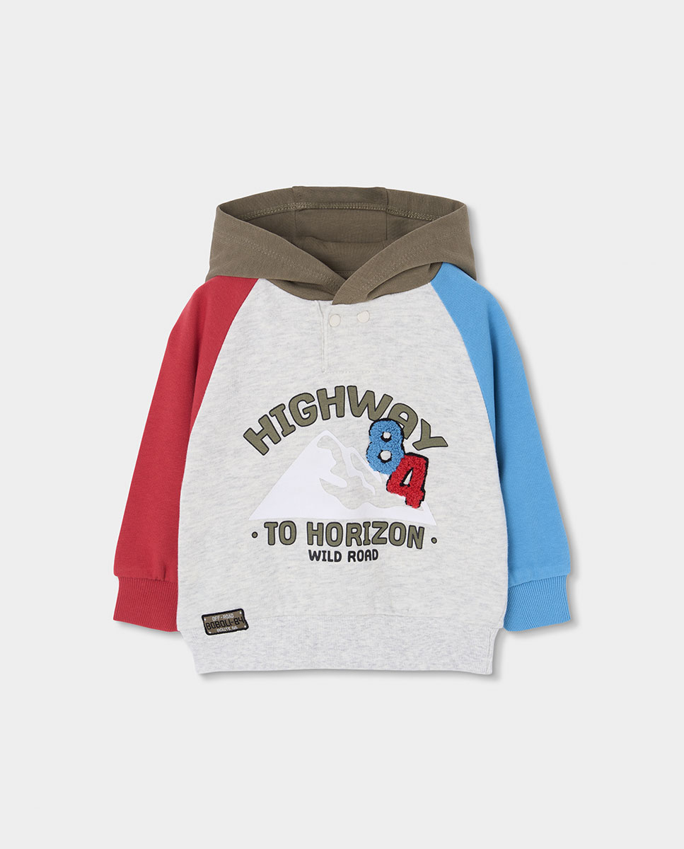 Imagem 0 de Sweatshirt de Felpa Infantil de Algodão com Capuz
