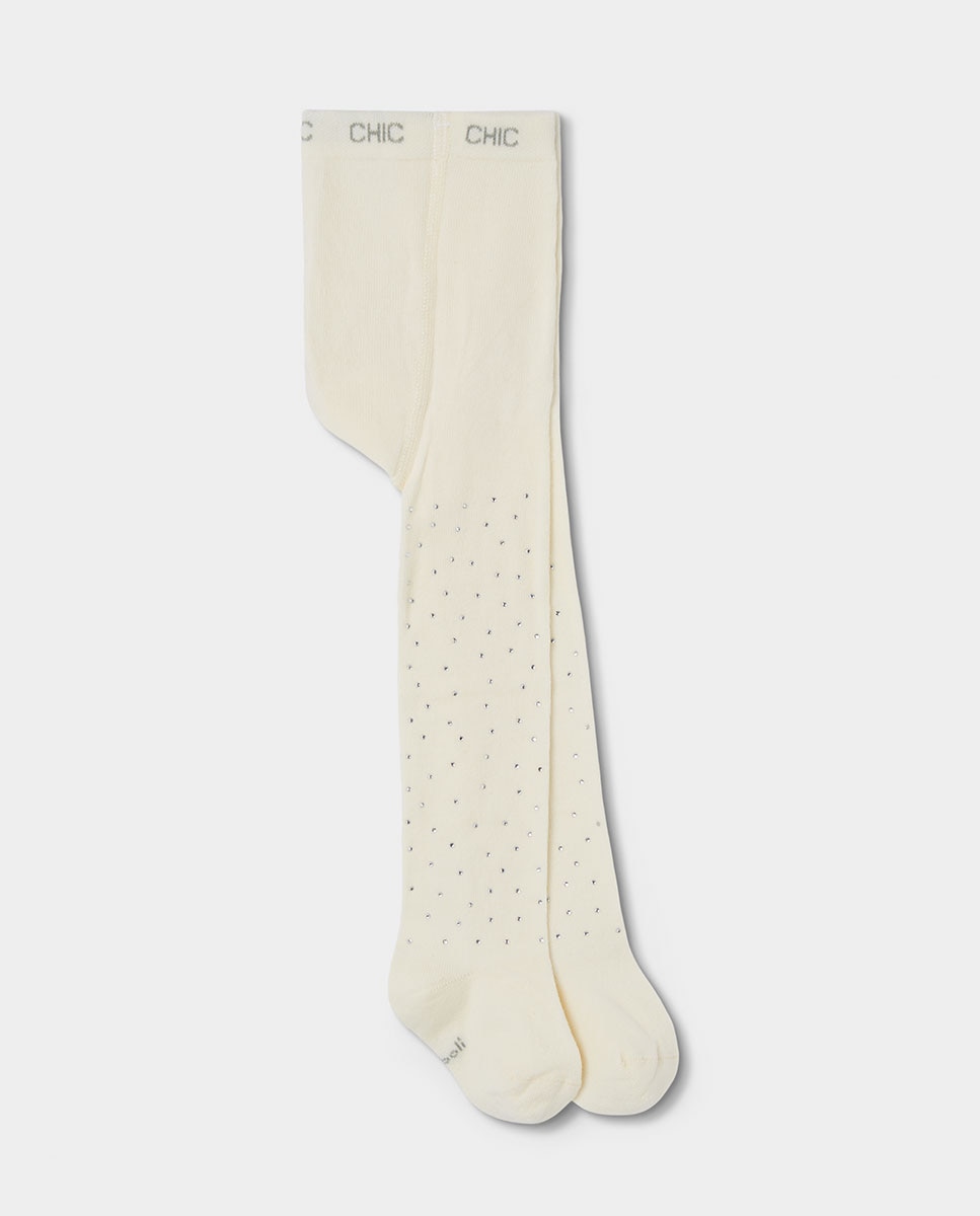 Imagem 0 de Collants Infantil com Brilhantes e Cintura Subida