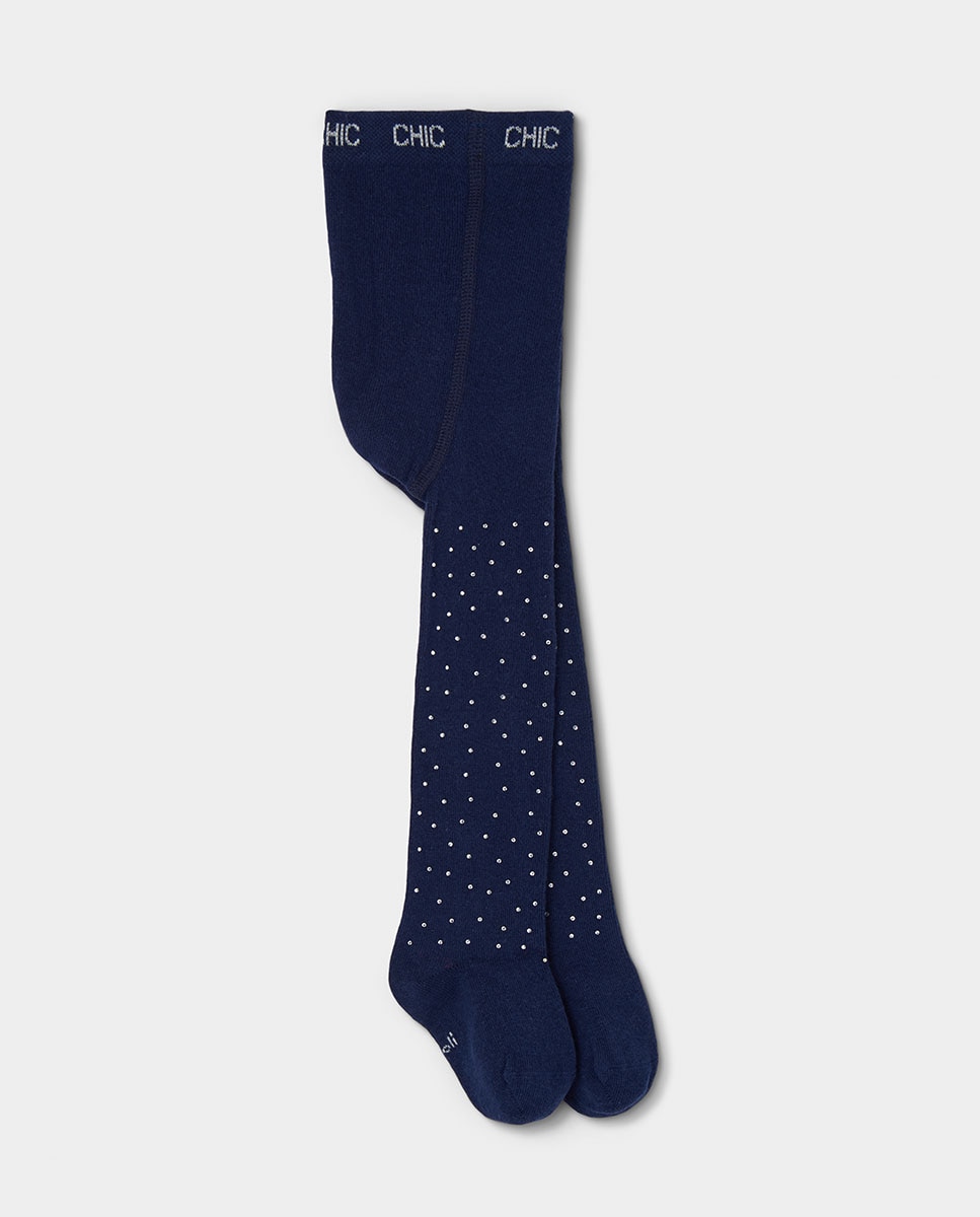 Imagem 0 de Collants Infantil com Brilhantes e Cintura Subida