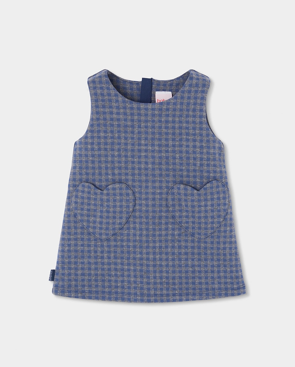 Imagem 0 de Vestido Curto Infantil Aos Quadrados com Fecho Zip