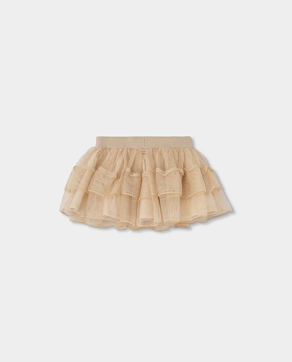 Saia de Tule Infantil com Forro Natural-2