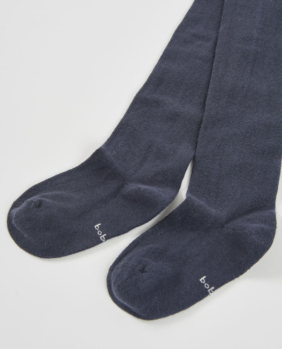 Collants de Algodão de Cintura Subida Cinzento-2