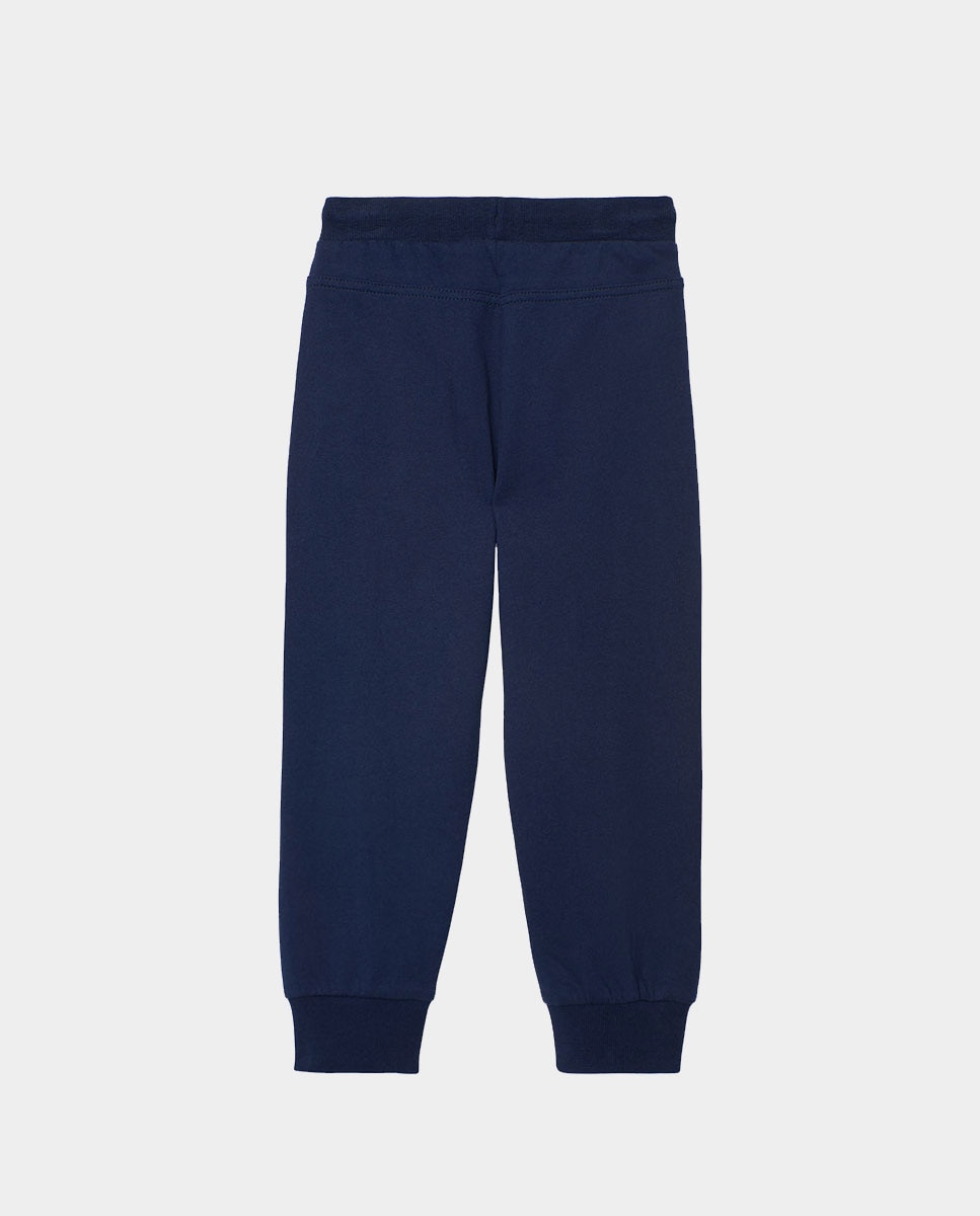 Calças de Felpa Infantil de Algodão Jogpant Laranja-2