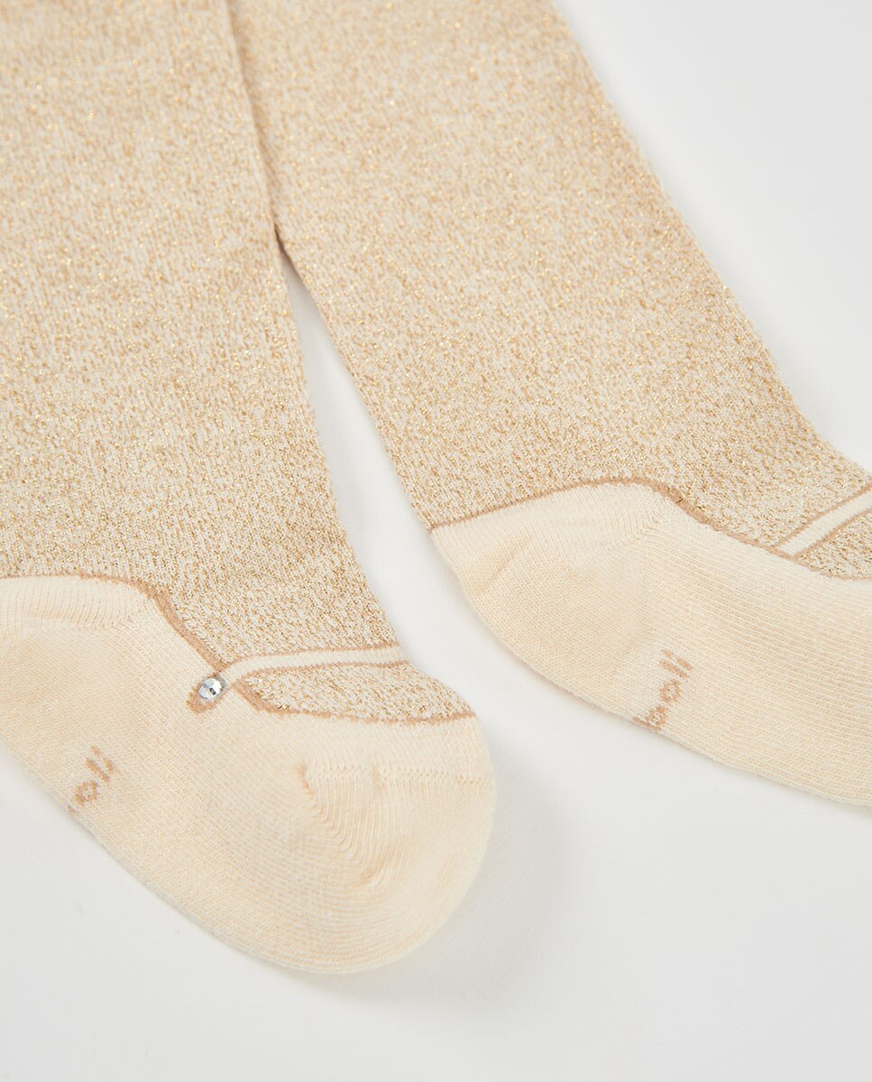 Collants Infantil de Cintura Subida Branco-2