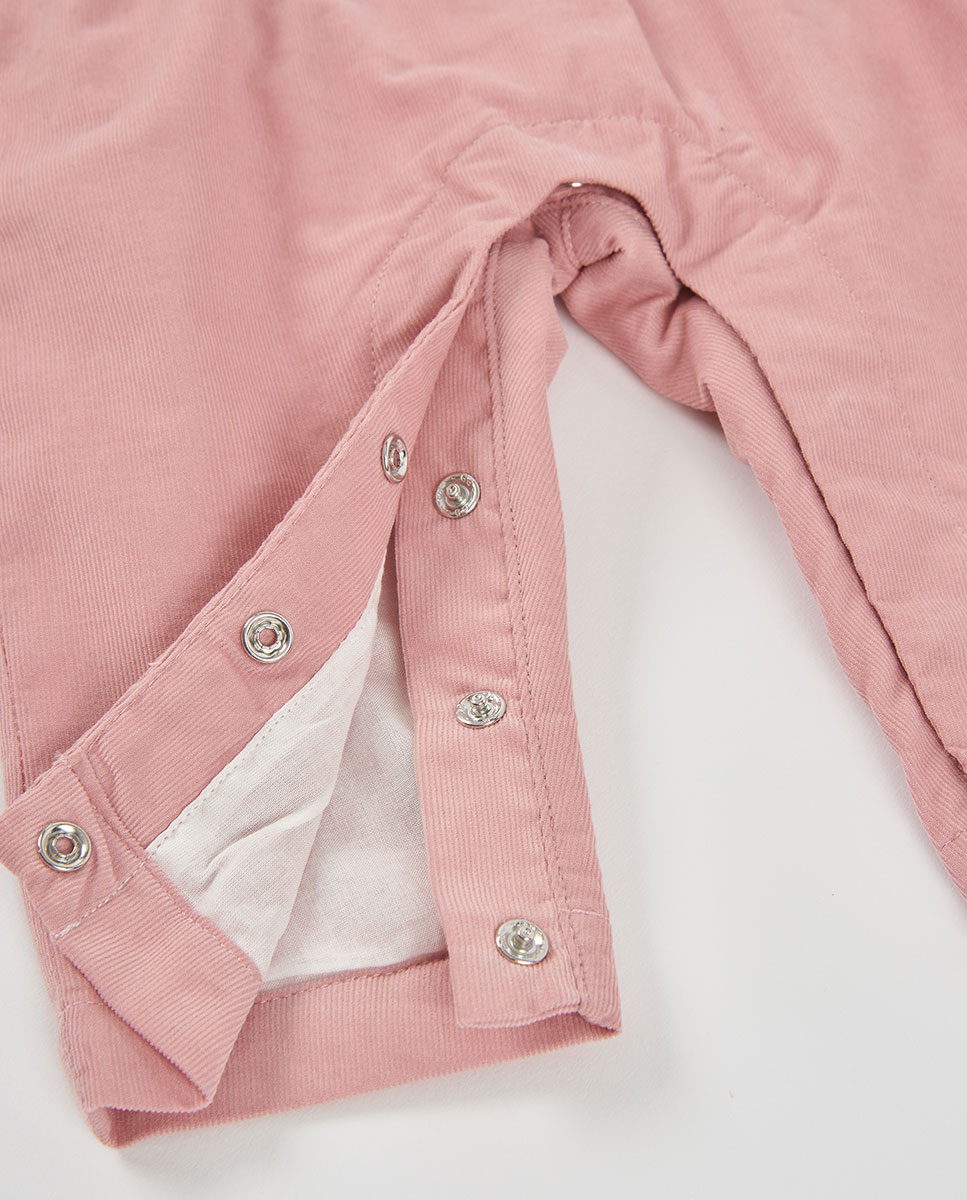 Conjunto para Bebé de Algodão de Manga Comprida com Gola Redonda Branco-7