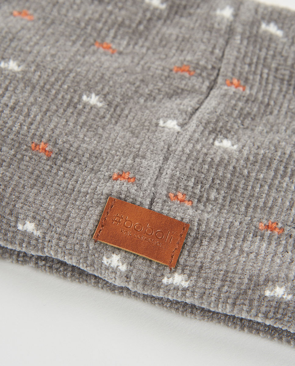 Gola de Bebé com Estampado de Cenefas Branco / Laranja-2