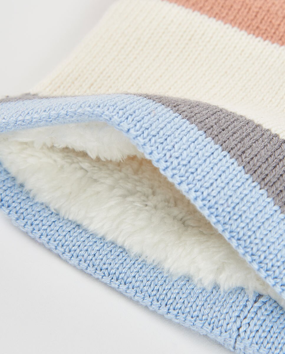 Gola de Bebé com Estampado Às Riscas Boboli Branco-2