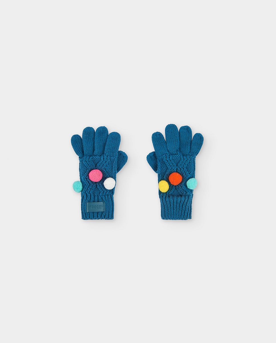 Imagem 0 de Luvas de Malha Infantil com Estampado de Bolinhas