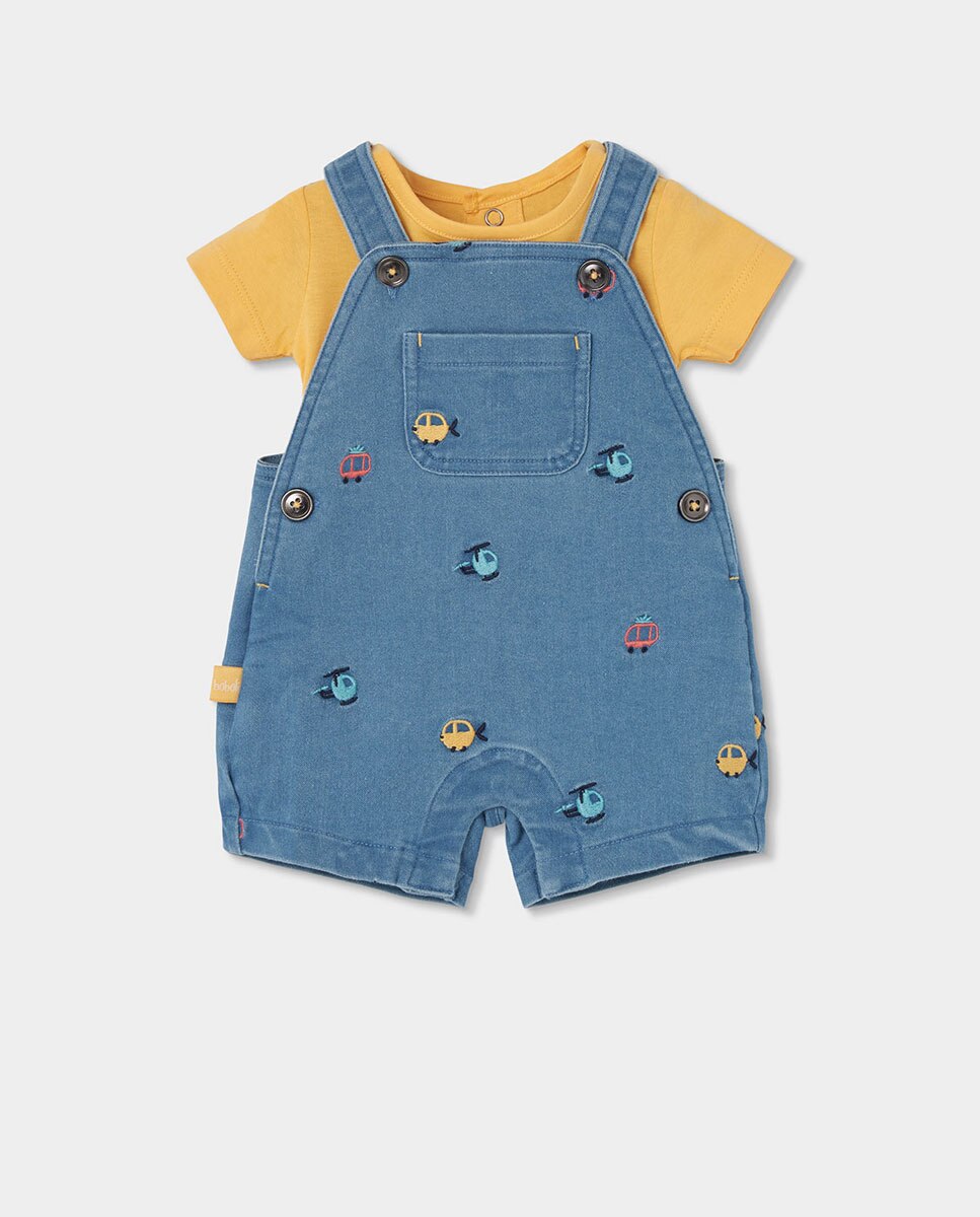 Imagem 0 de Conjunto para Bebé com Body e Jardineira Boboli