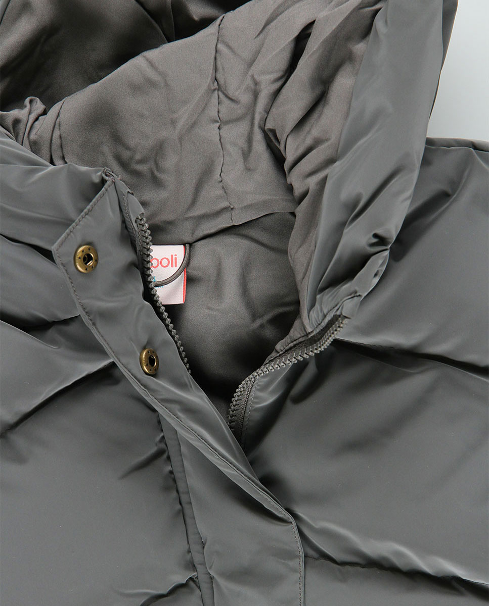 Parka Acolchoada com Capuz Infantil Antracite-3