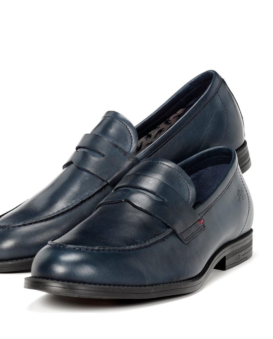Mocassins Fabricados em Pele Azul-marinho-3