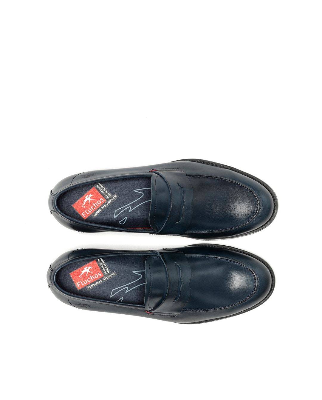Mocassins Fabricados em Pele Azul-marinho-4
