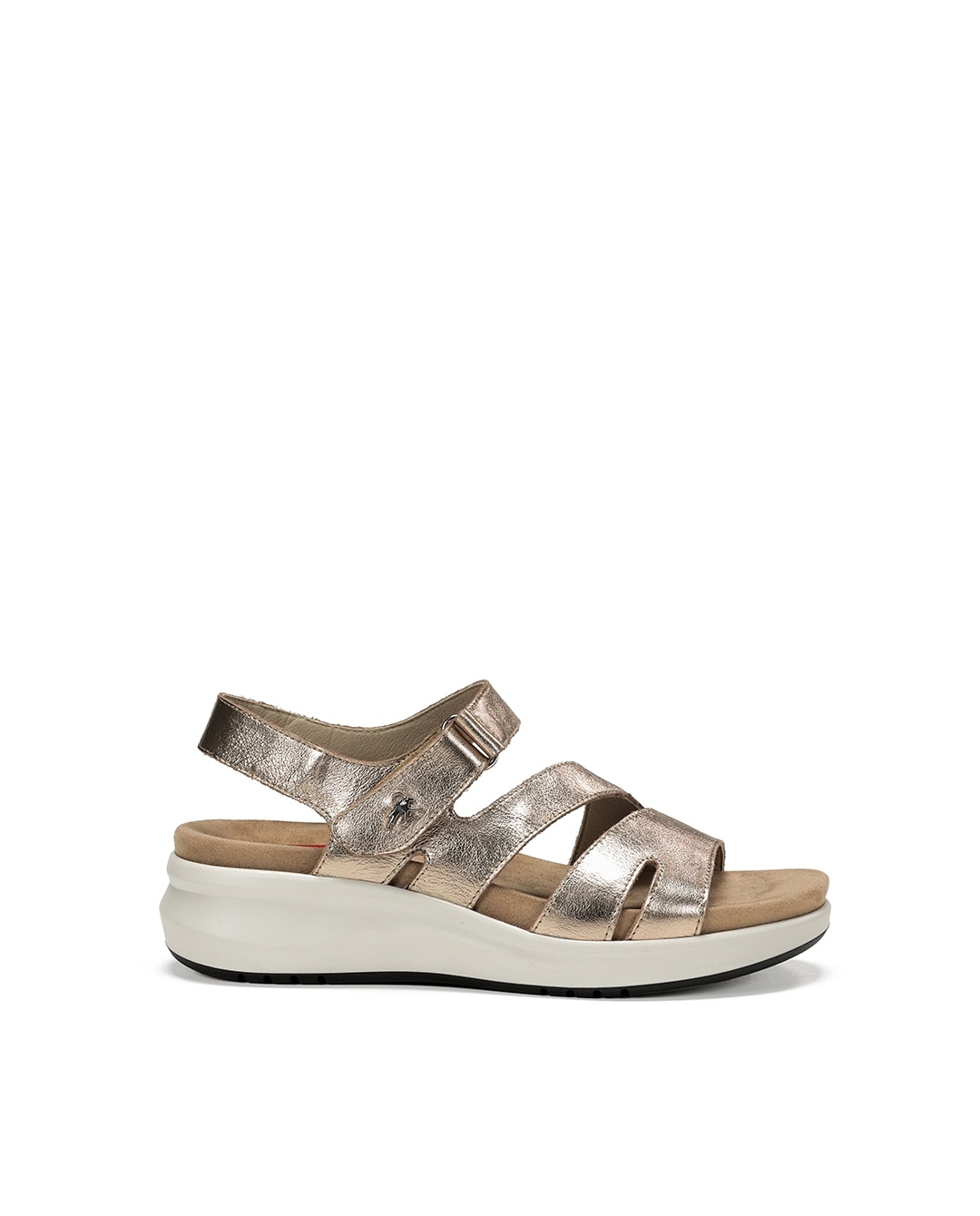 Sandálias Abertas em Pele Dourado-1