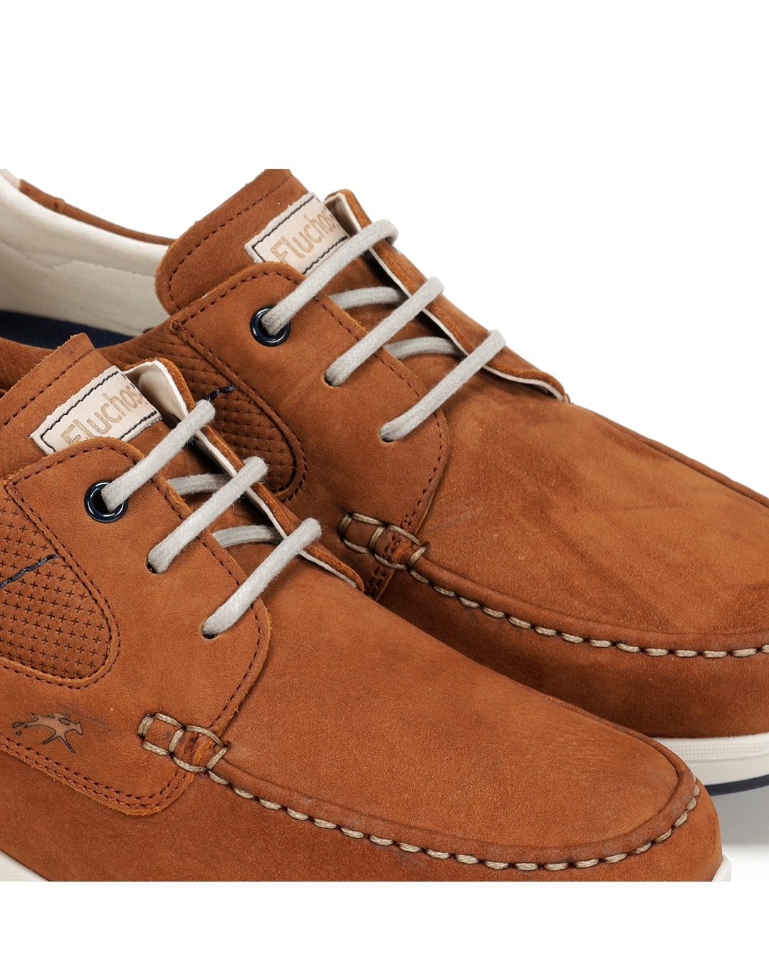Sapatos de Cordões Fabricados em Nobuck Castanho-5