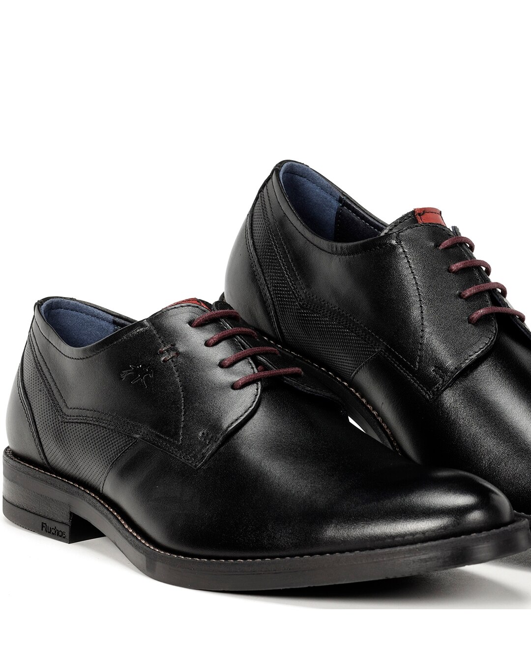 Sapatos de Cordões Fabricados em Pele Preto-6