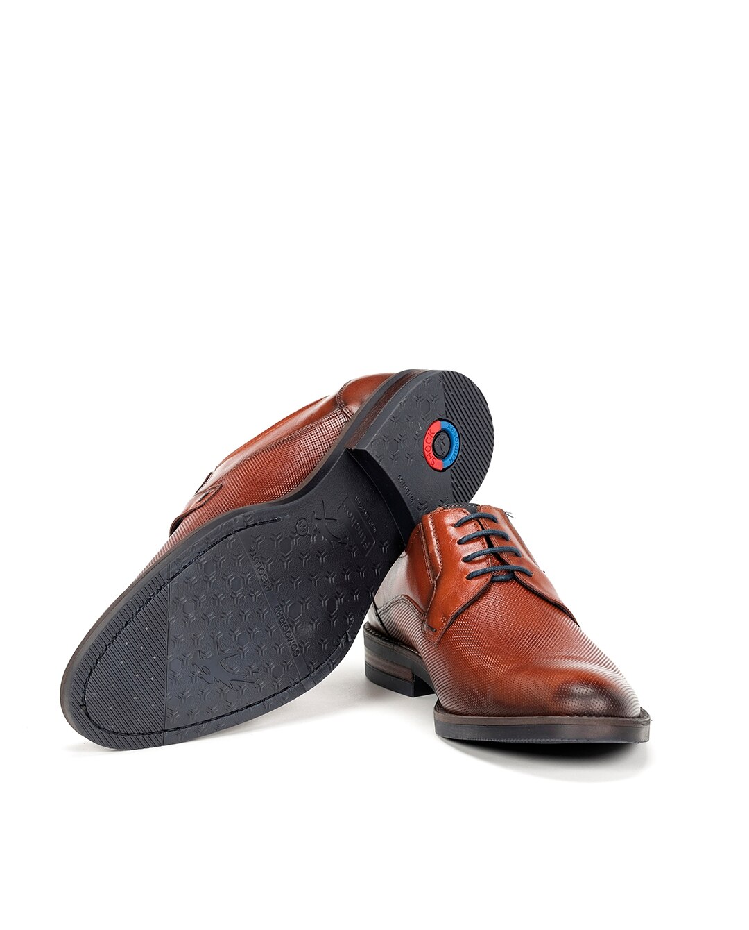 Sapatos de Cordões Fabricados em Pele Castanho-4