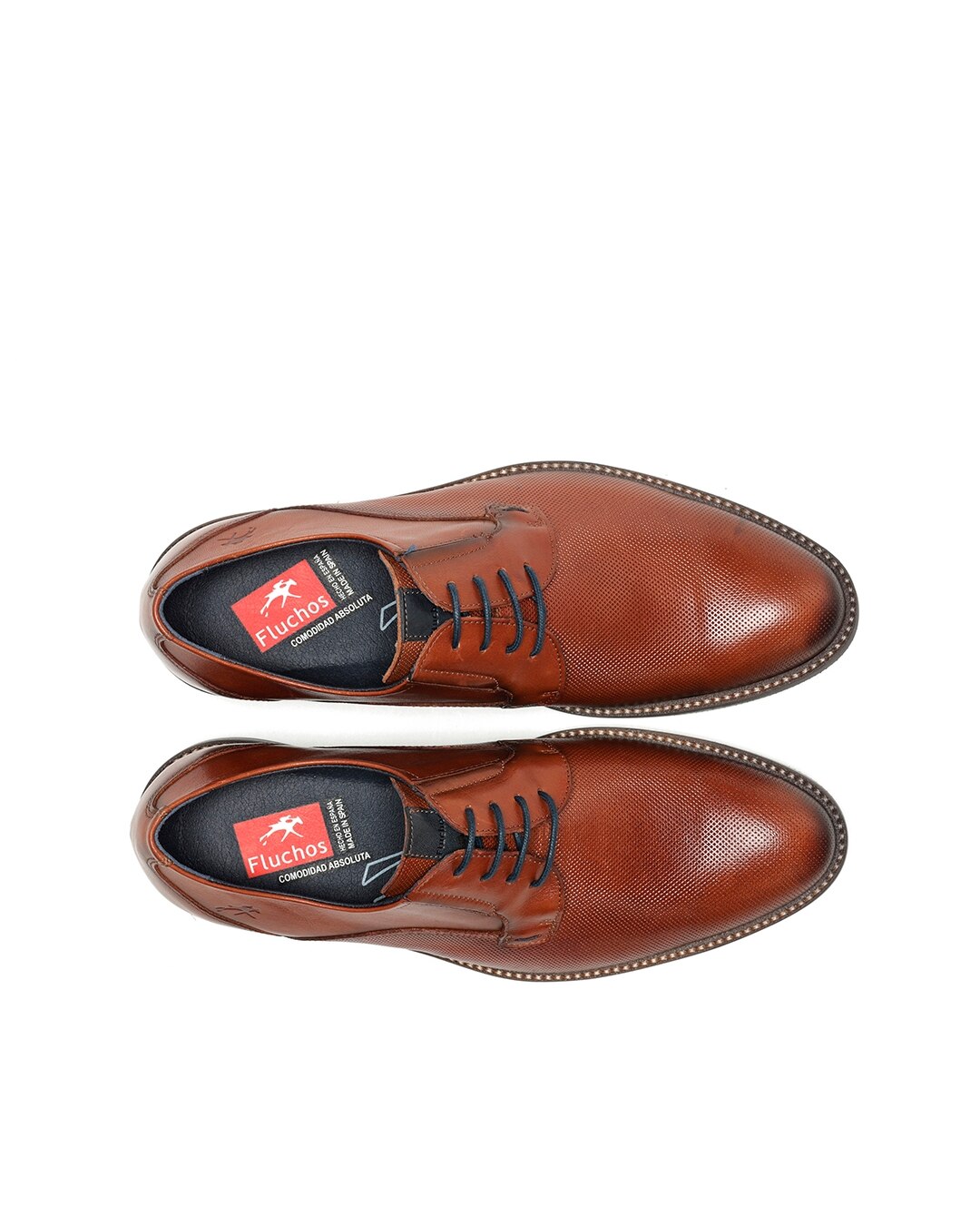 Sapatos de Cordões Fabricados em Pele Castanho-5