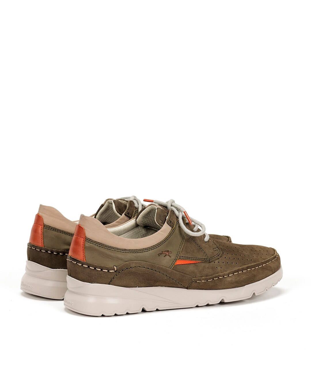 Sapatos de Cordões Fabricados em Nobuck Castanho-3