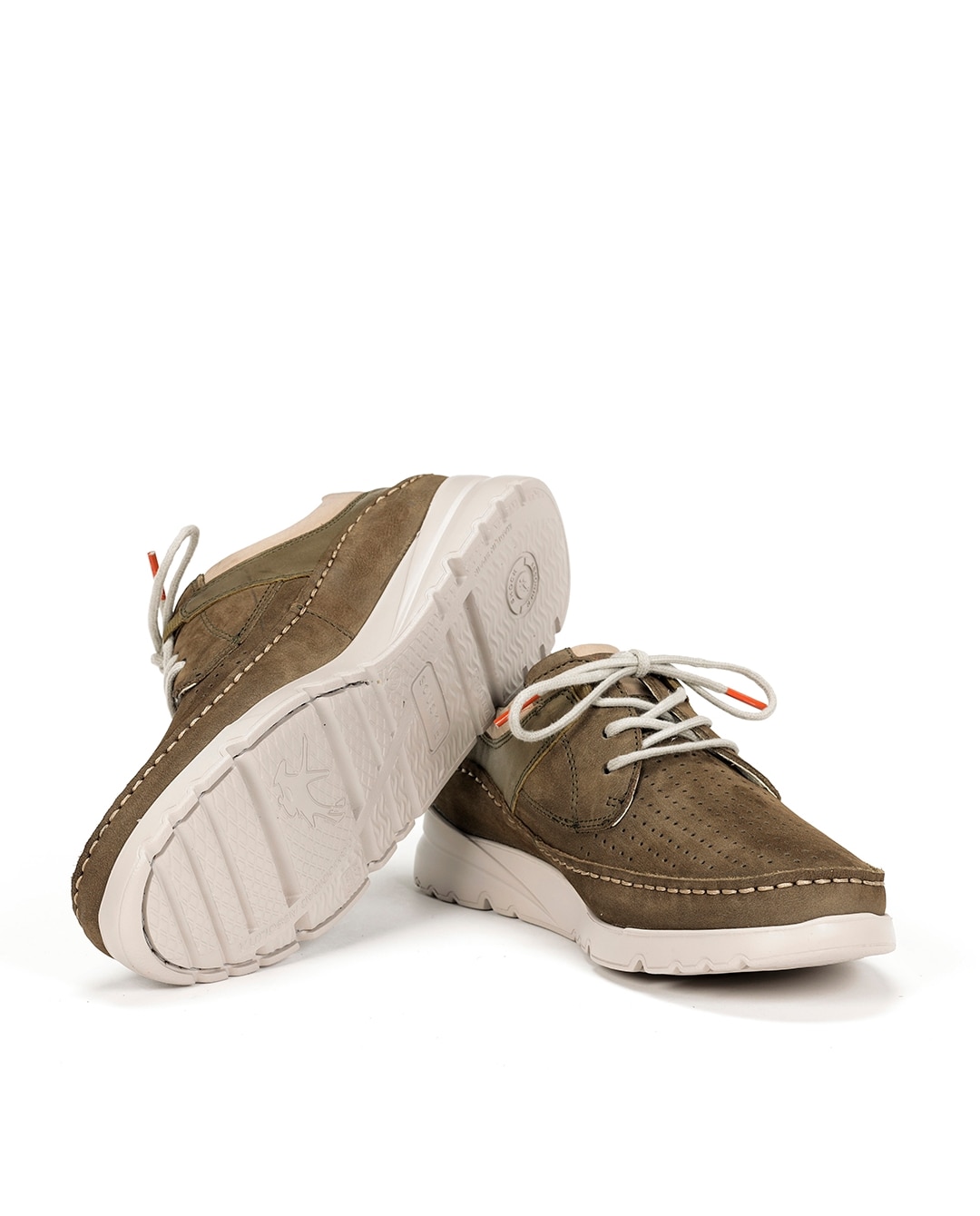 Sapatos de Cordões Fabricados em Nobuck Castanho-4