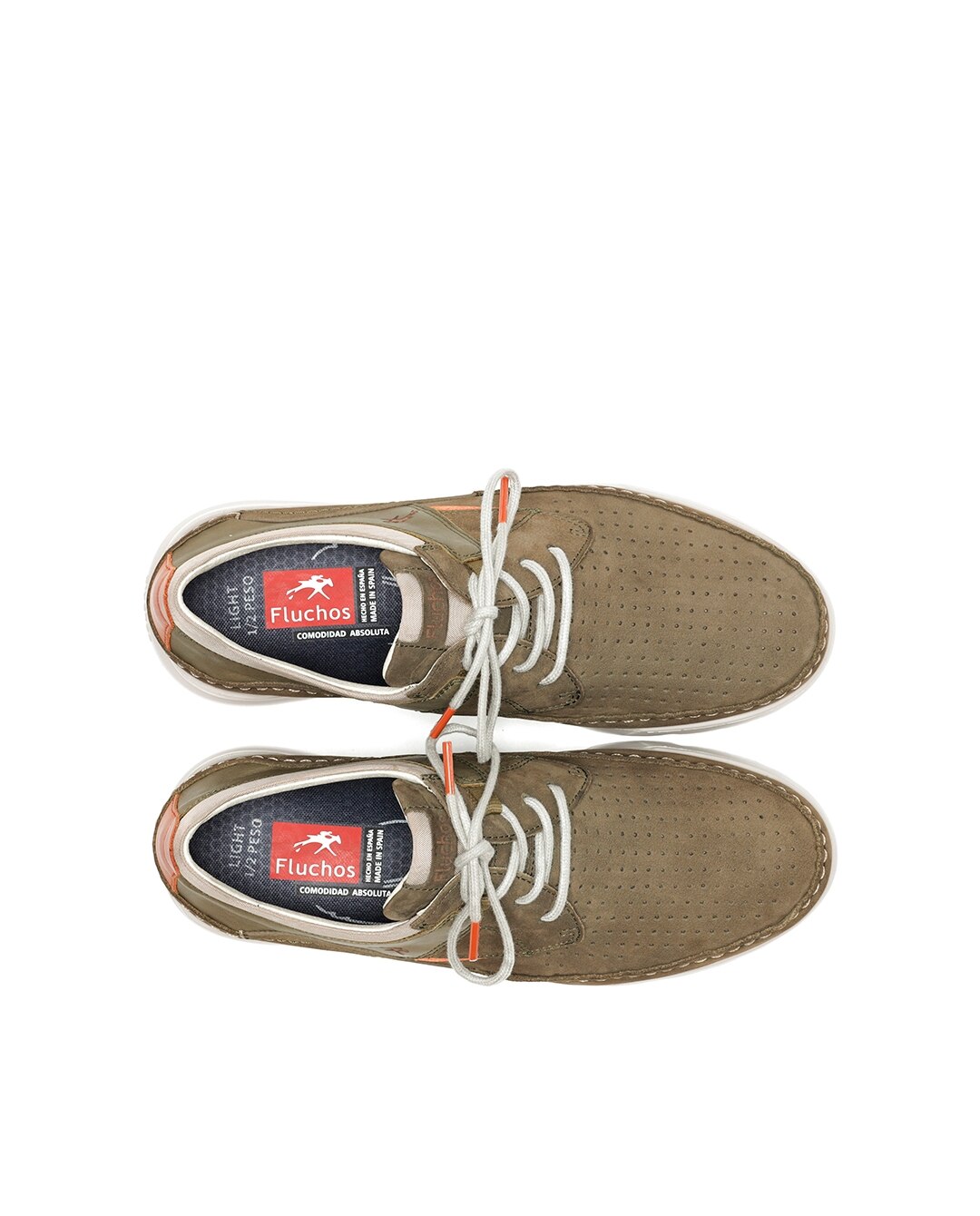 Sapatos de Cordões Fabricados em Nobuck Castanho-5
