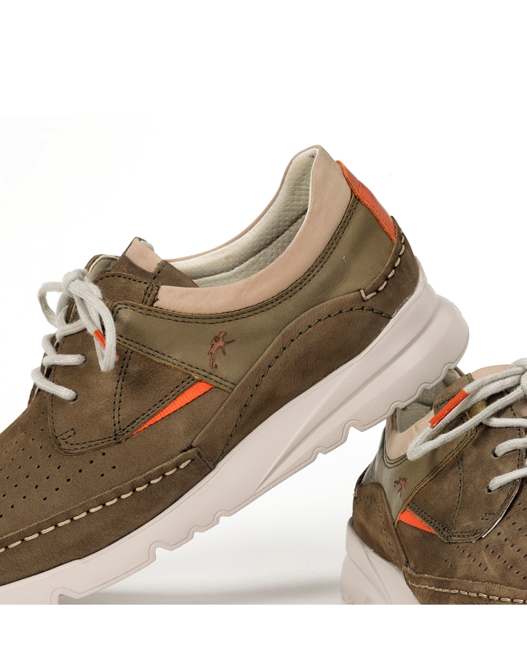 Sapatos de Cordões Fabricados em Nobuck Castanho-6