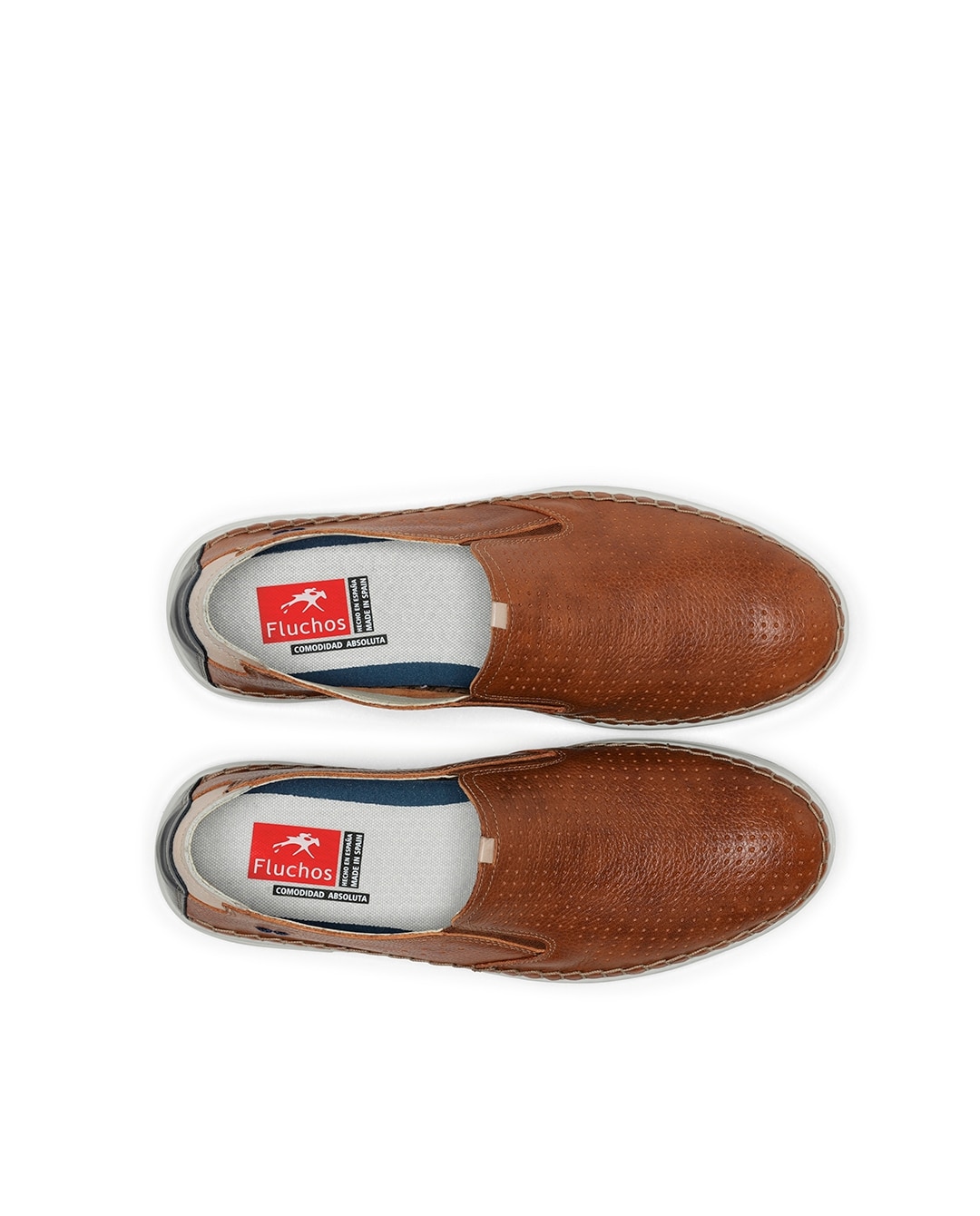 Mocassins Fabricados em Pele Castanho-6