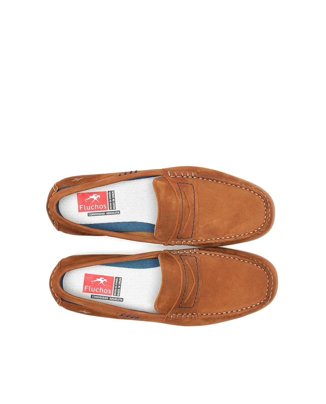 Mocassins Fabricados em Pele Castanho-6