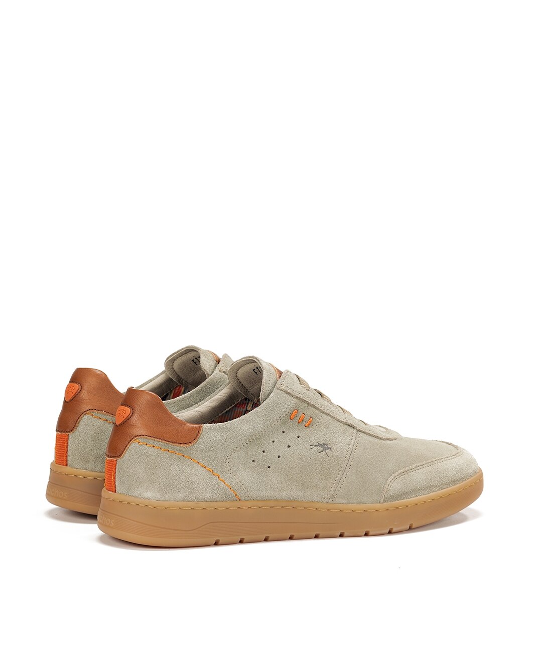 Sapatos de Cordões Fabricados em Pele Bege-3