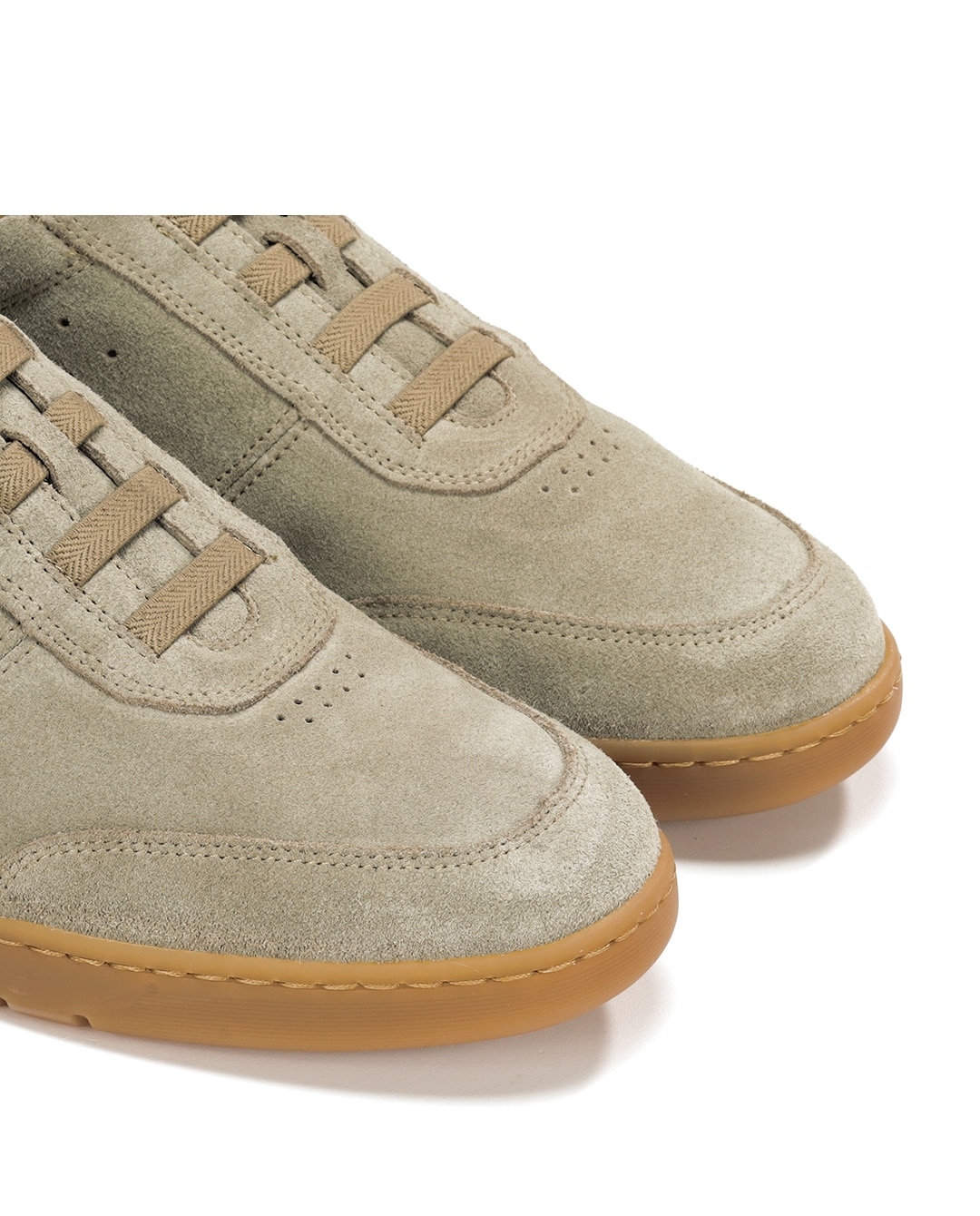 Sapatos de Cordões Fabricados em Pele Bege-6