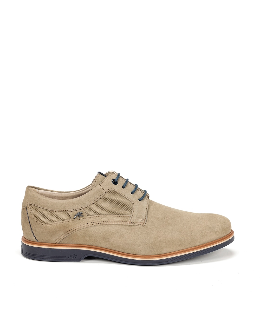 Sapatos de Cordões Fabricados em Pele Castanho-claro-1