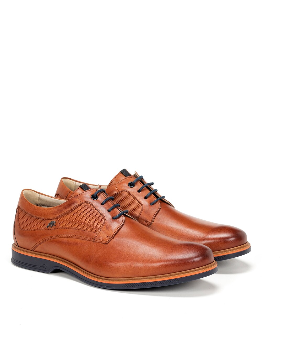 Sapatos de Cordões Fabricados em Pele Castanho-2
