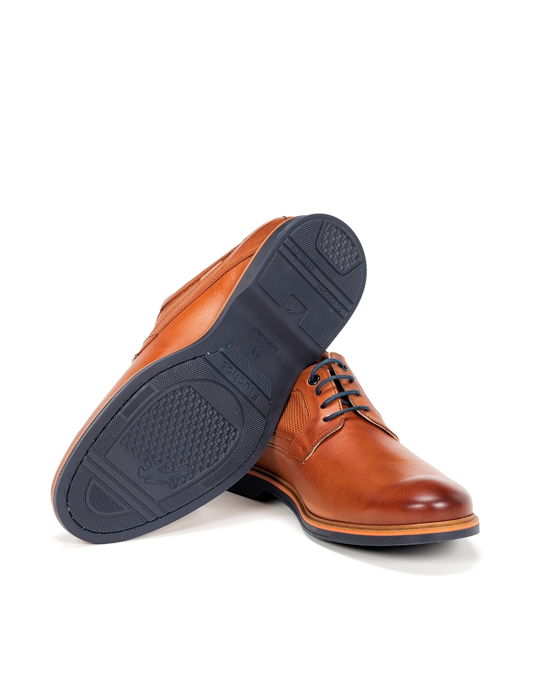 Sapatos de Cordões Fabricados em Pele Castanho-5