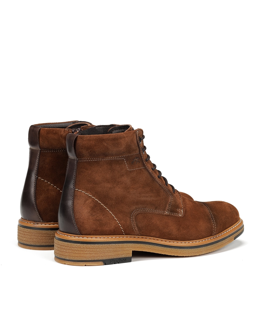 Botas Fabricadas em Camurça Castanho-3