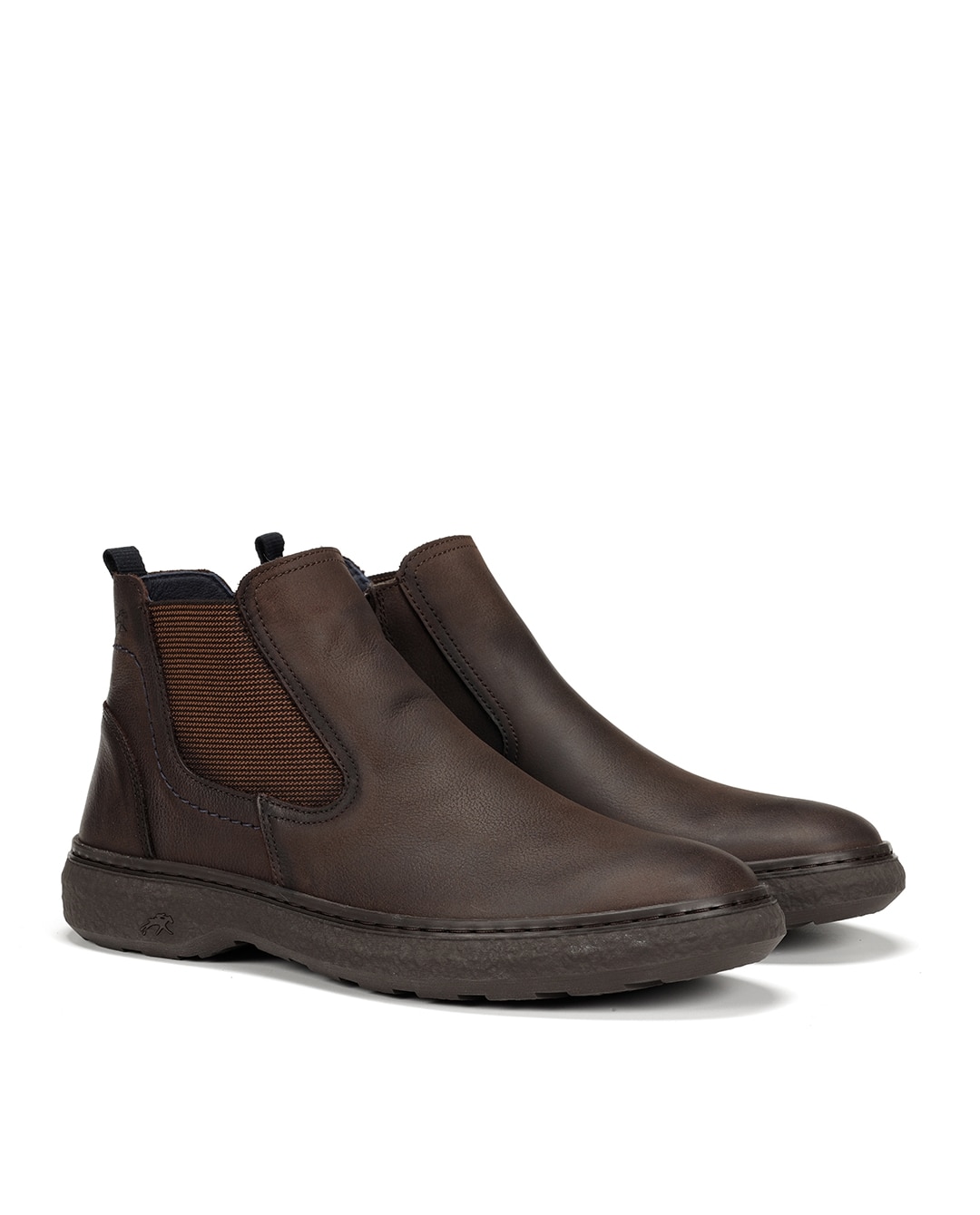 Botins Fabricados em Acabado Encerado Castanho-2