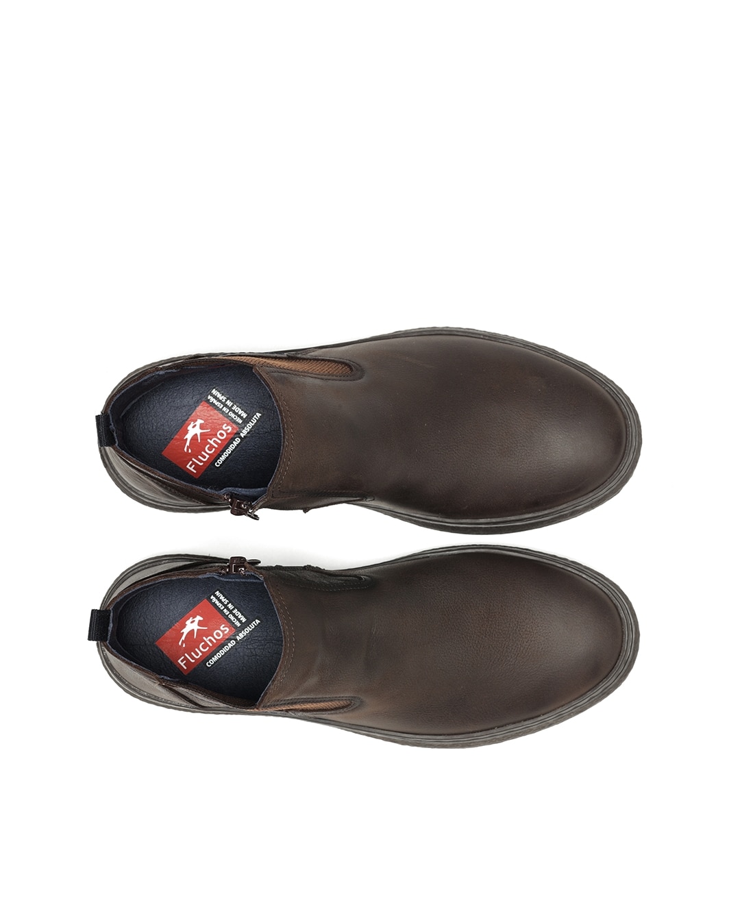 Botins Fabricados em Acabado Encerado Castanho-6
