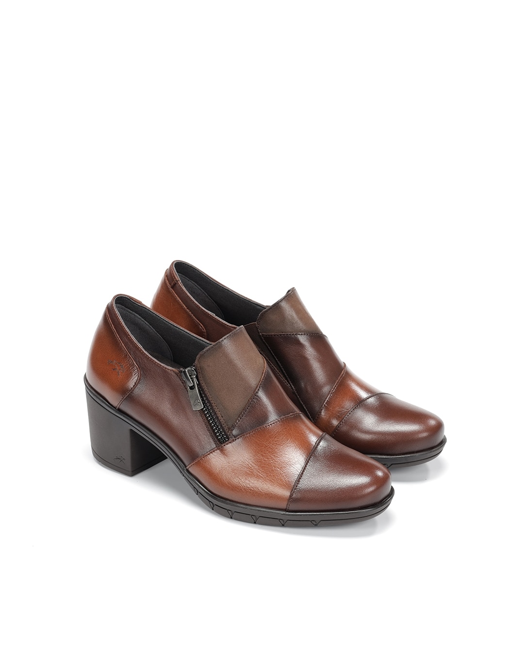 Mocassins Fabricados em Pele Castanho-4