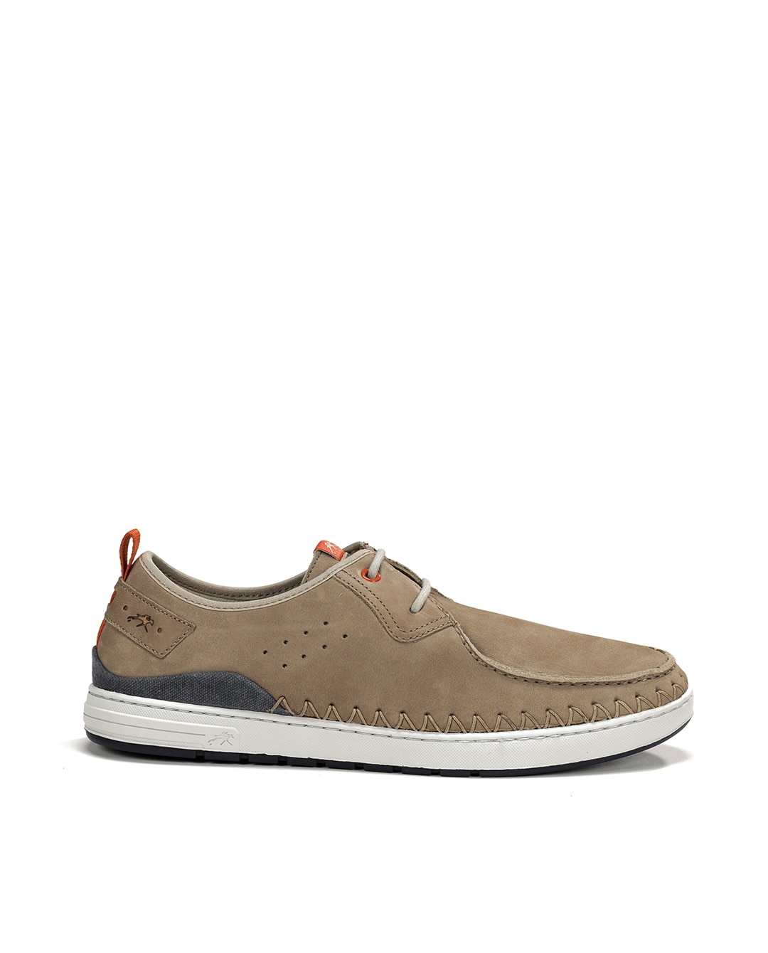 Sapatos de Cordões Fabricados em Nobuck Castanho-claro-1
