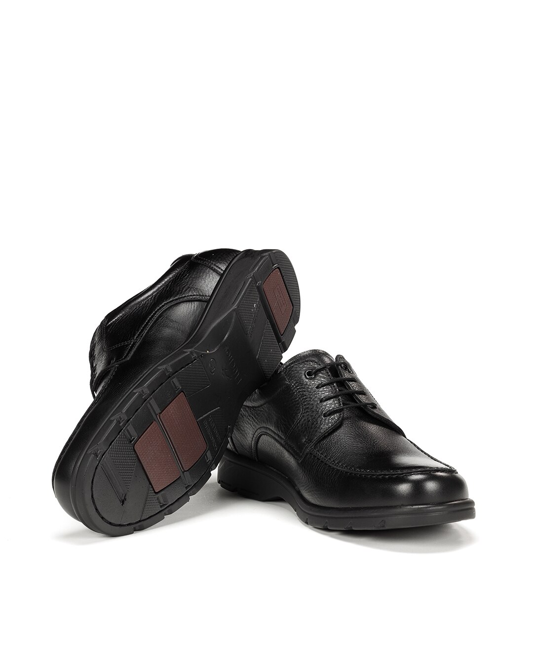 Sapatos de Cordões Fabricados em Pele Preto-4