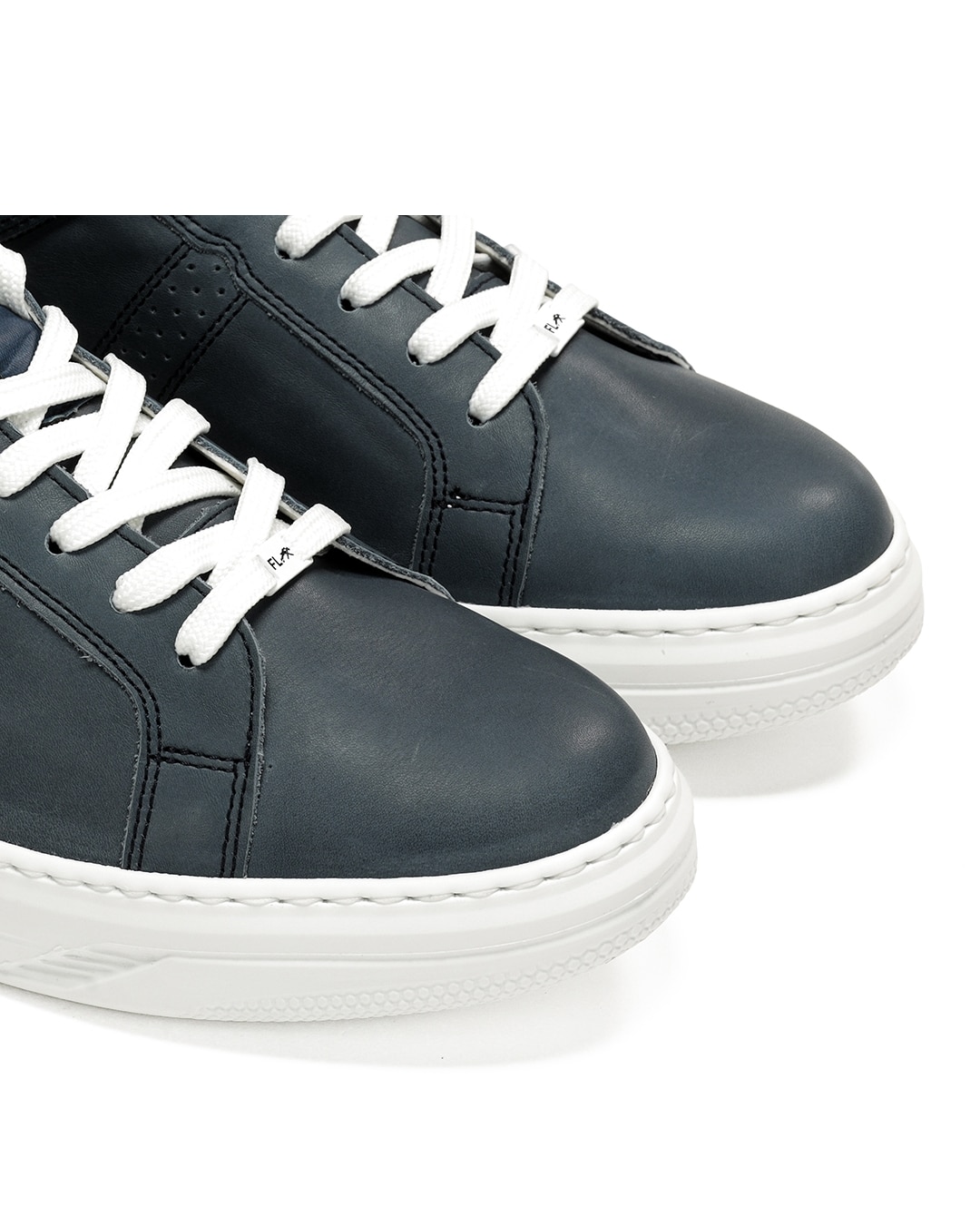 Sapatilhas Desportivas Fabricadas em Pele Azul / Branco-6