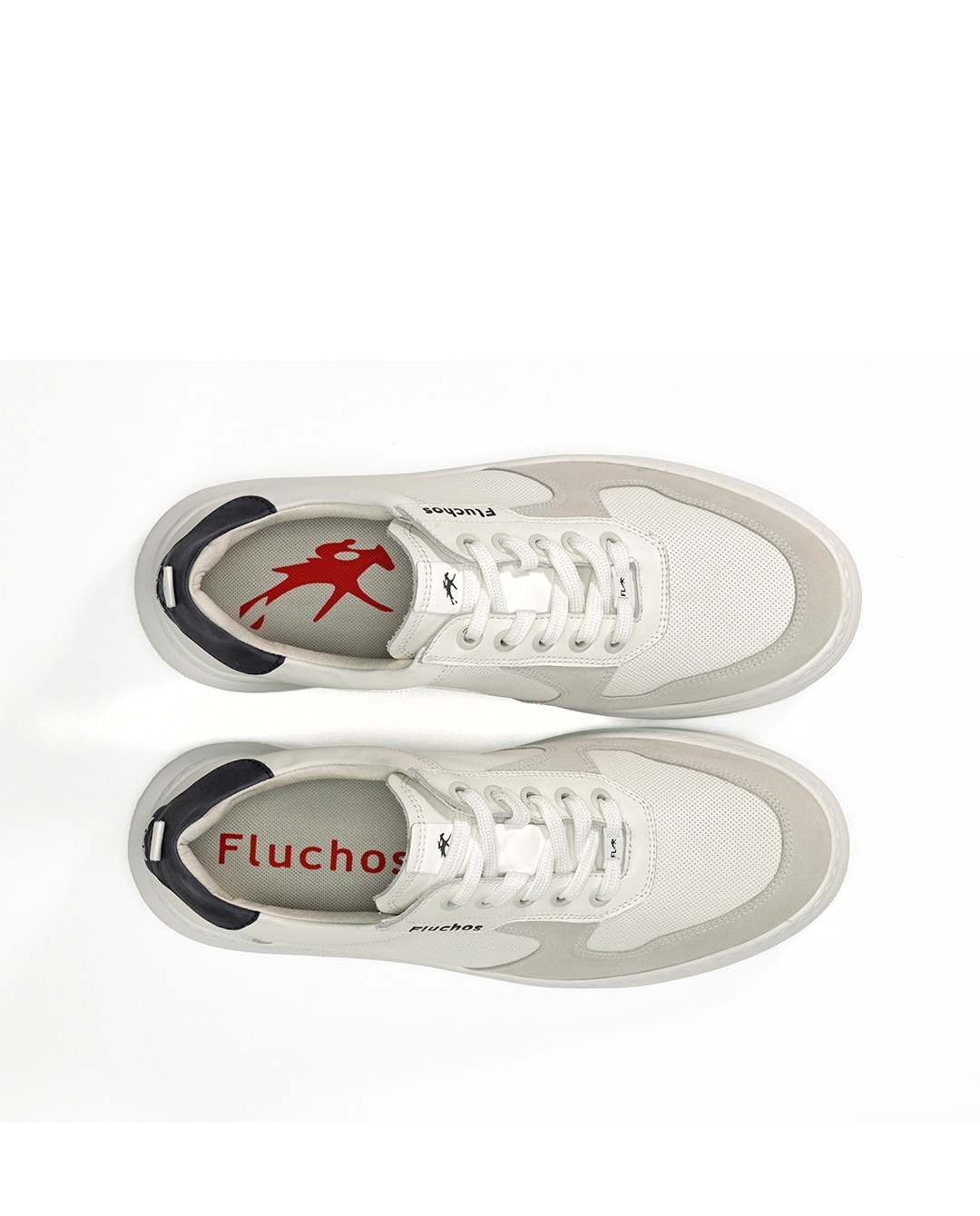 Sapatos de Cordões Fabricados em Pele Branco-5