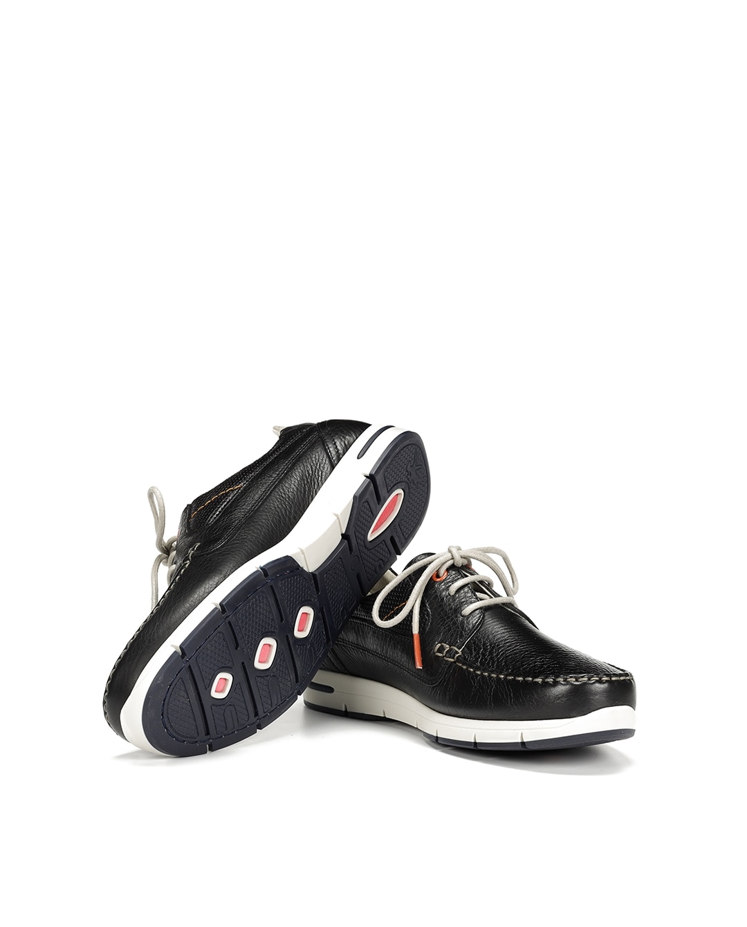 Sapatos de Cordões Fabricados em Pele Preto-4
