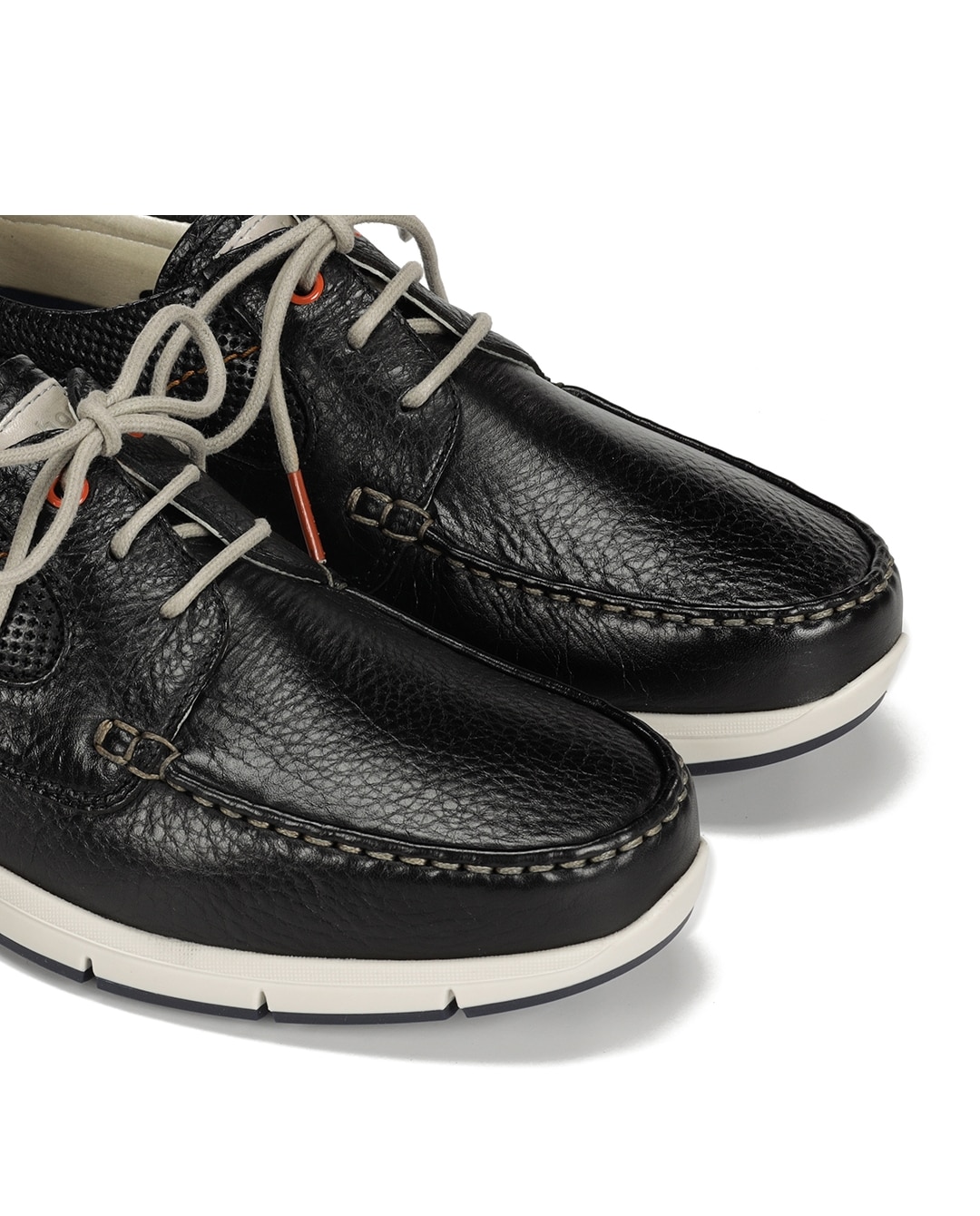 Sapatos de Cordões Fabricados em Pele Preto-6