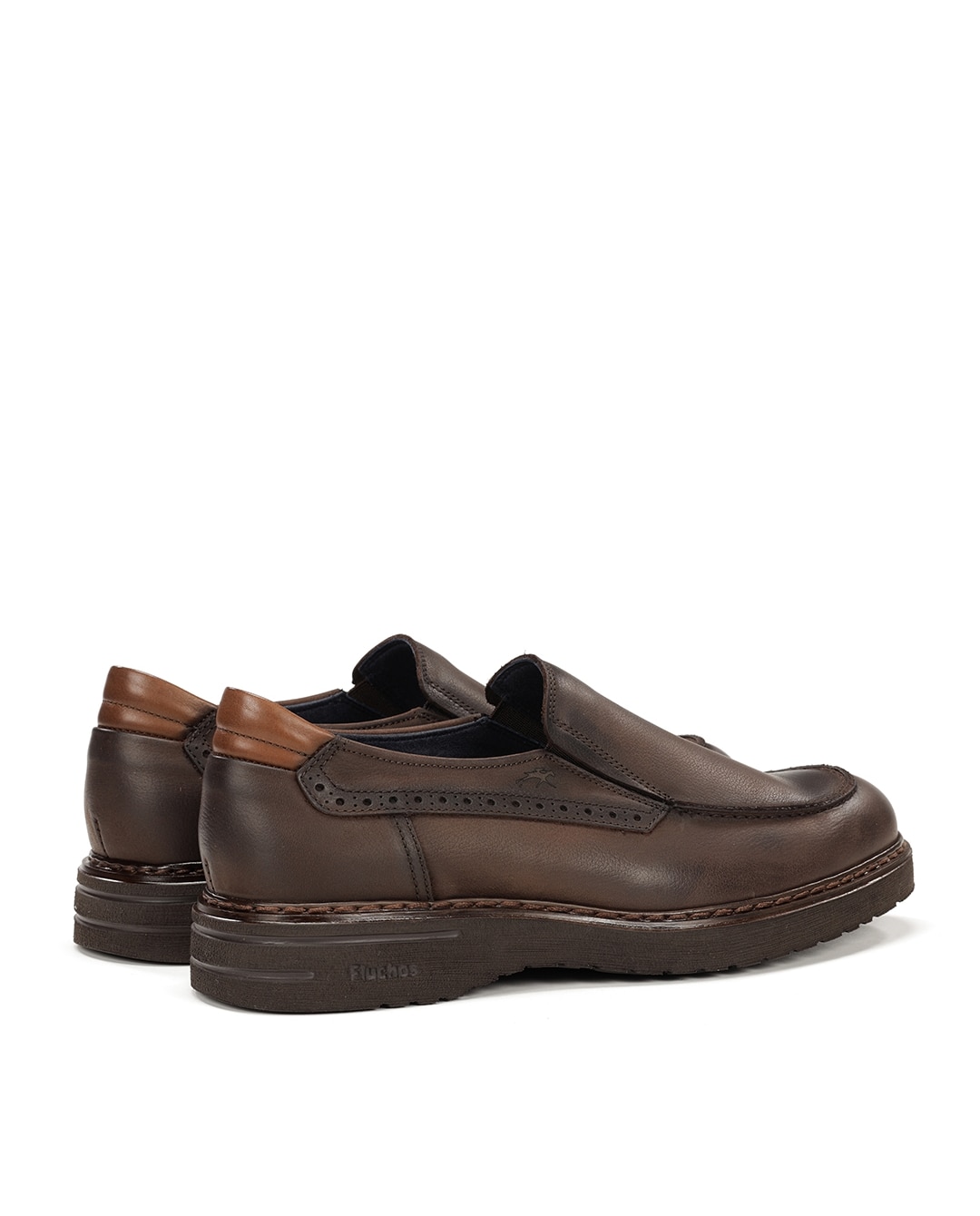 Mocassins Fabricados em Couro Encerado Castanho-chocolate-3