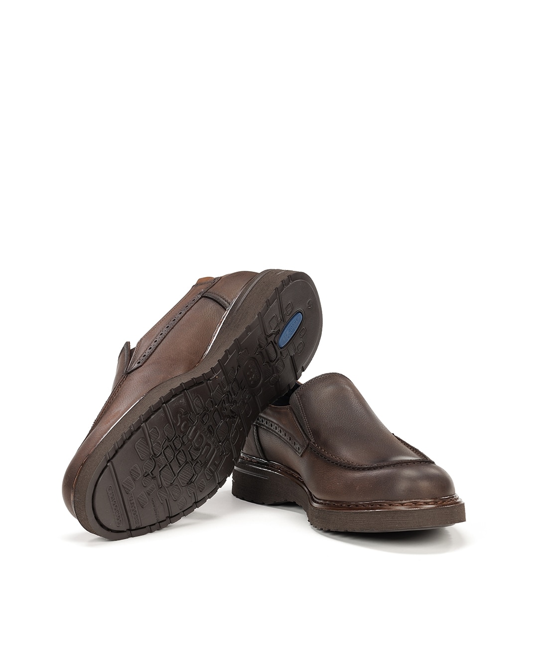 Mocassins Fabricados em Couro Encerado Castanho-chocolate-4